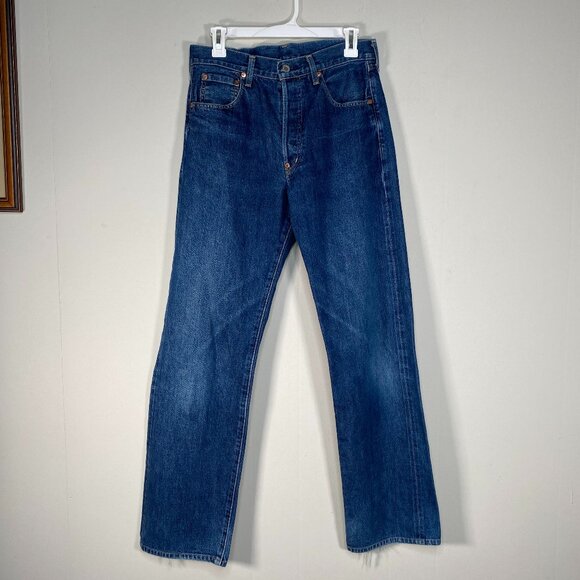 Vintage Levi's 702 XX Selvedge Denim Jeans Men's W32 Big E Buckleback Japan
